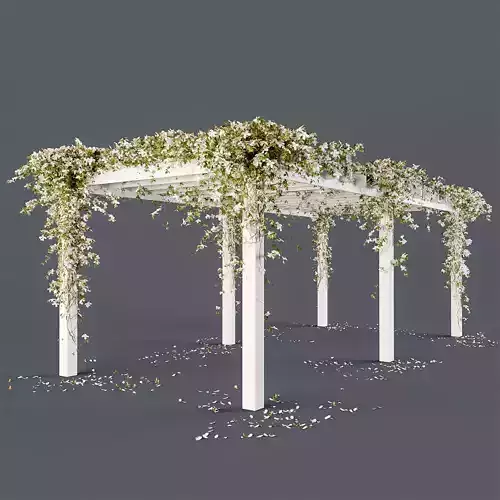 Pergola with flowers 3D model