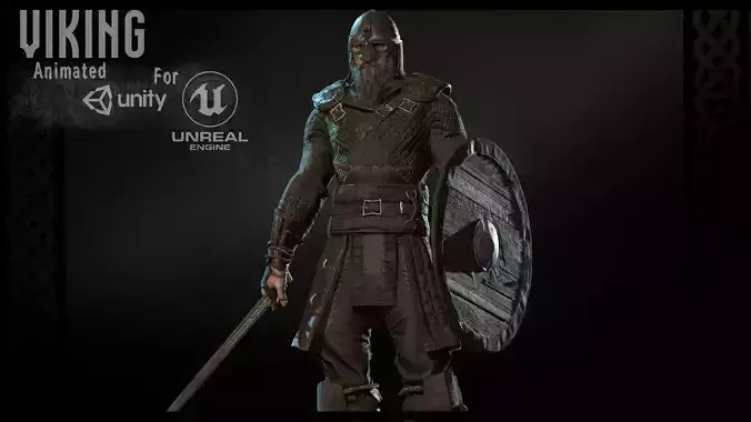 Vikings pack Low-poly 3D model