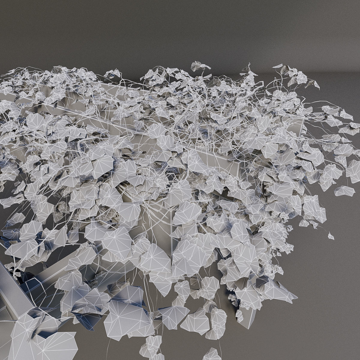 Pergola with ivy 3D model_4