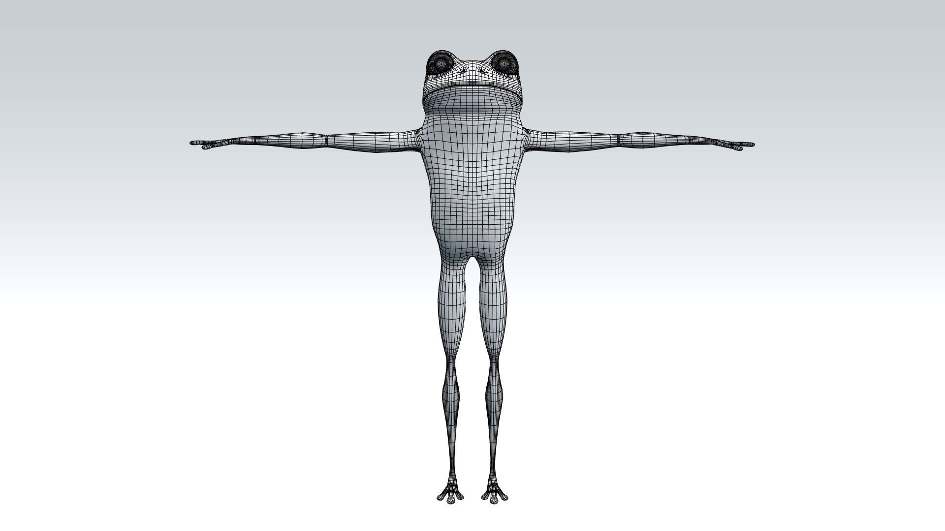 Cartoon frog 3D model_9