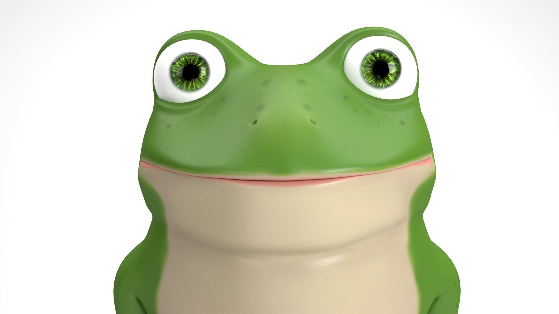 Cartoon frog 3D model_1