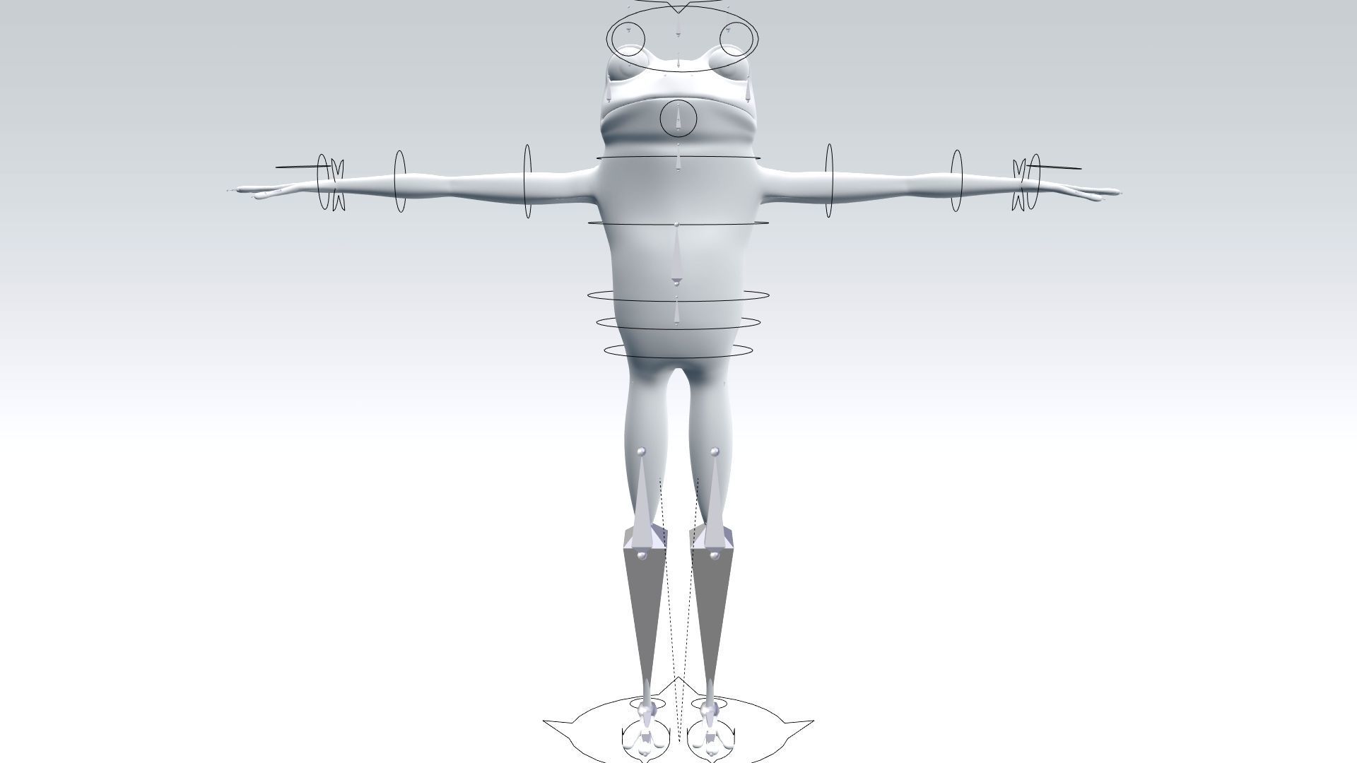 Cartoon frog 3D model_6