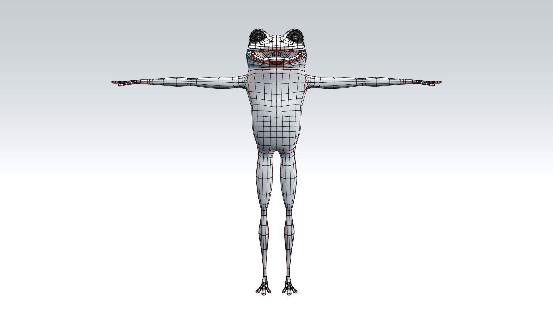 Cartoon frog 3D model_12