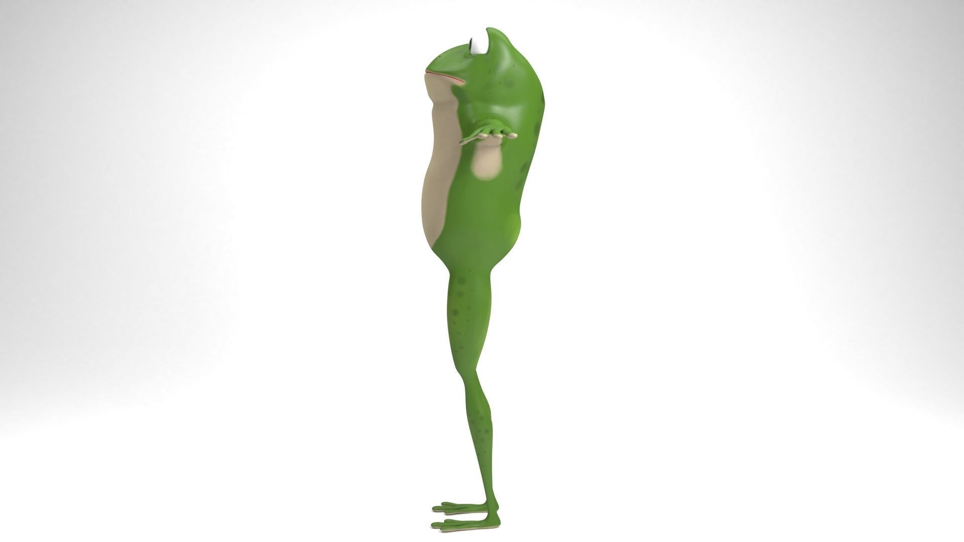 Cartoon frog 3D model_4