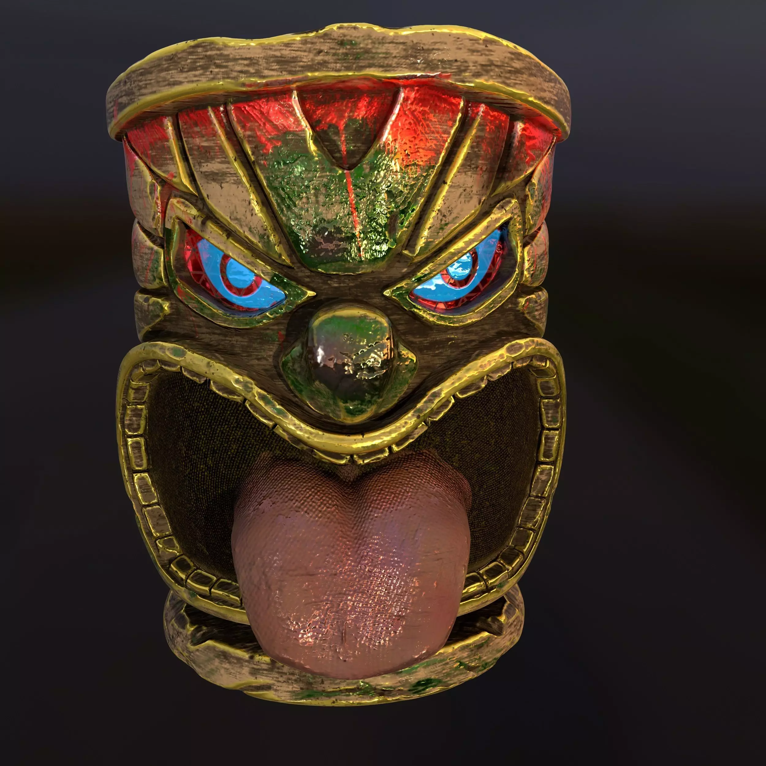 Tiki Totem 3 Free 3D model