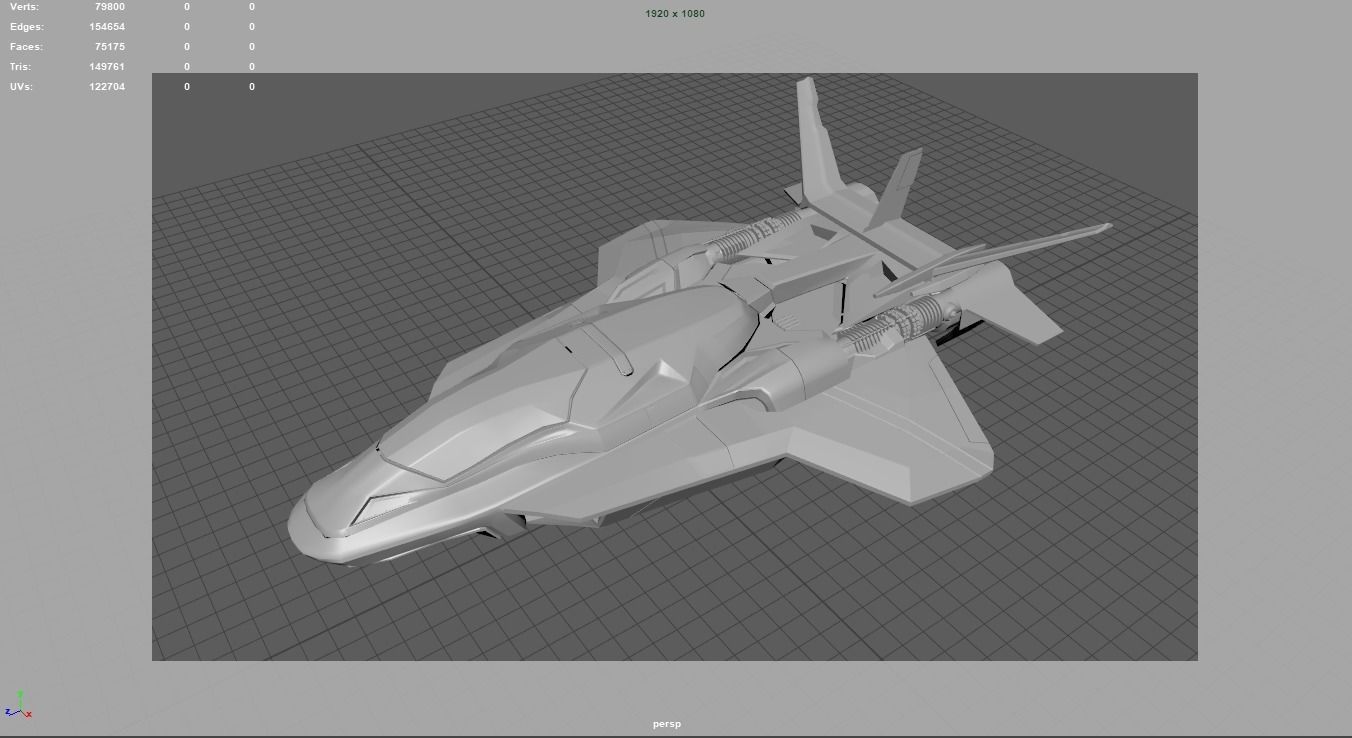 Venom X Spaceship  Low-poly 3D model_11