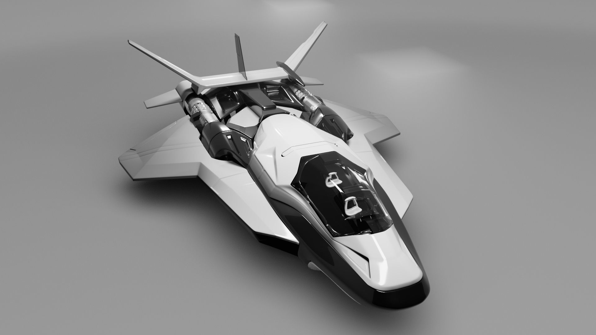 Venom X Spaceship  Low-poly 3D model_1