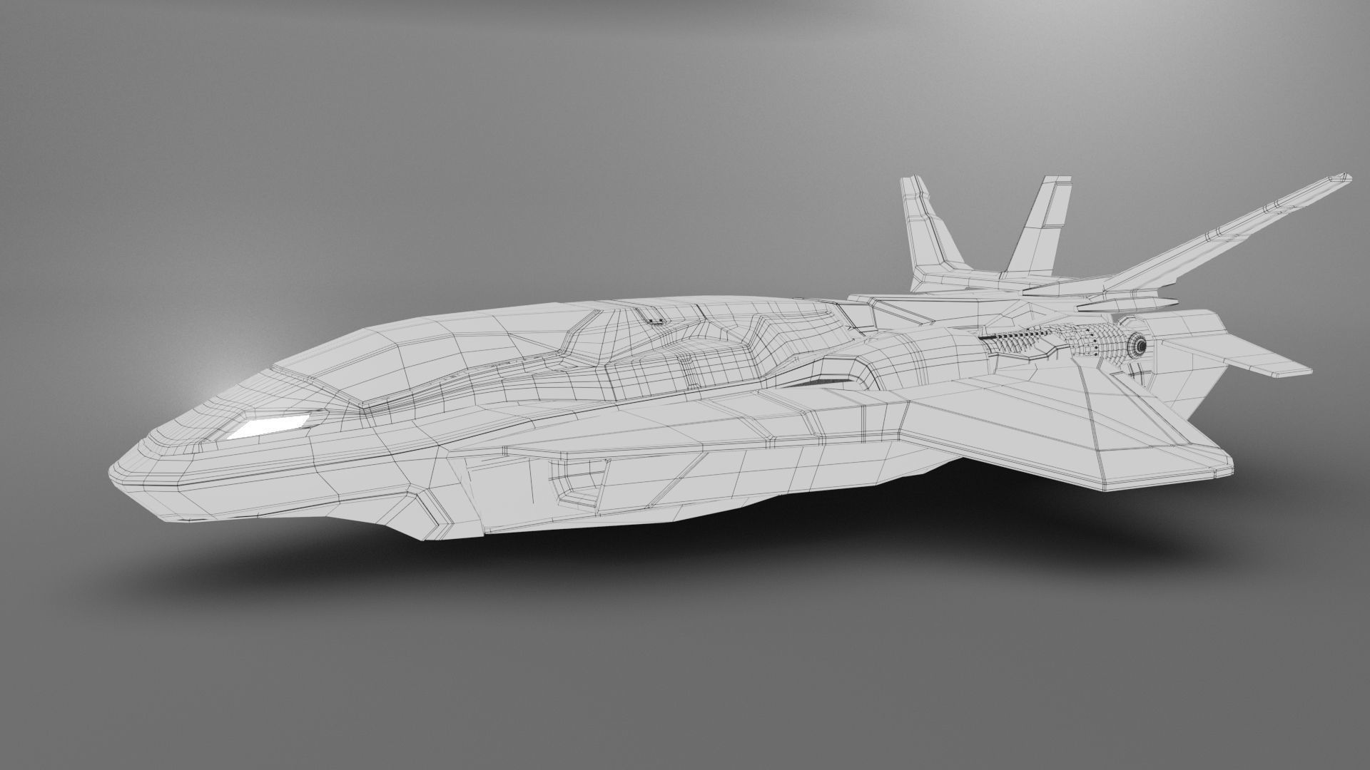 Venom X Spaceship  Low-poly 3D model_5