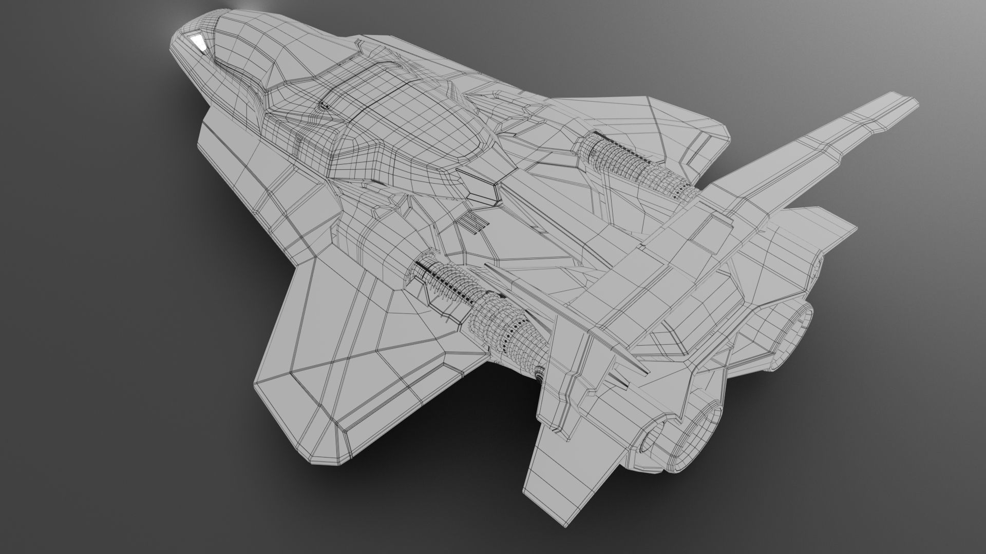 Venom X Spaceship  Low-poly 3D model_4