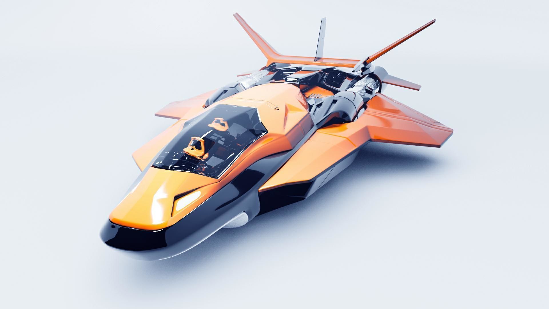 Venom X Spaceship  Low-poly 3D model_3