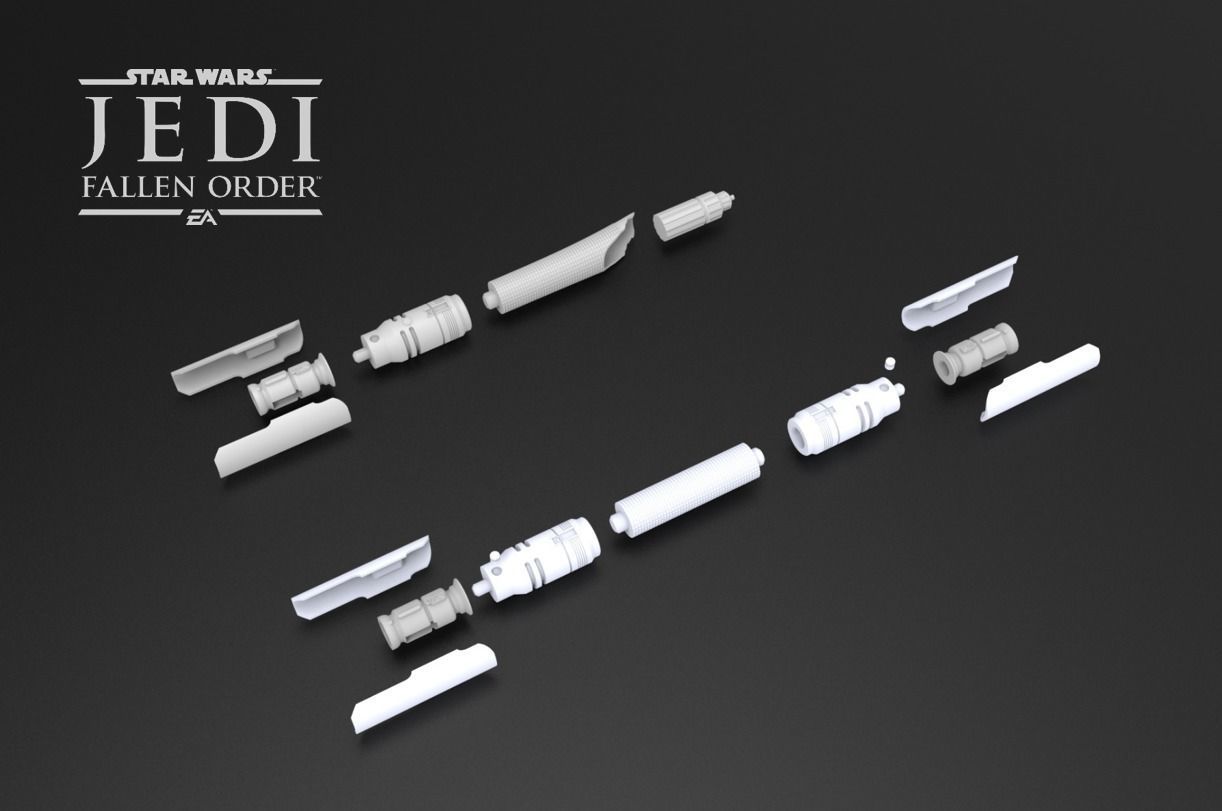 Cal Kestis Lightsaber - Jedi Fallen Order 3D print model_6