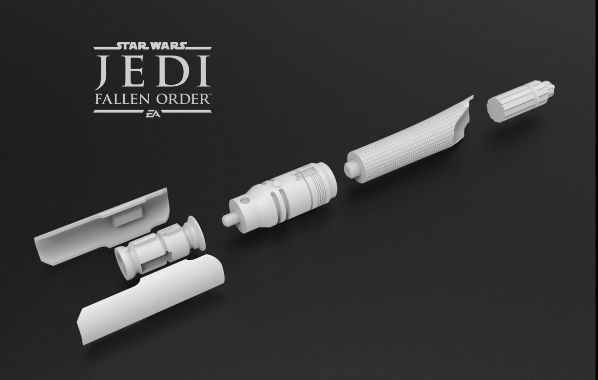 Cal Kestis Lightsaber - Jedi Fallen Order 3D print model_5