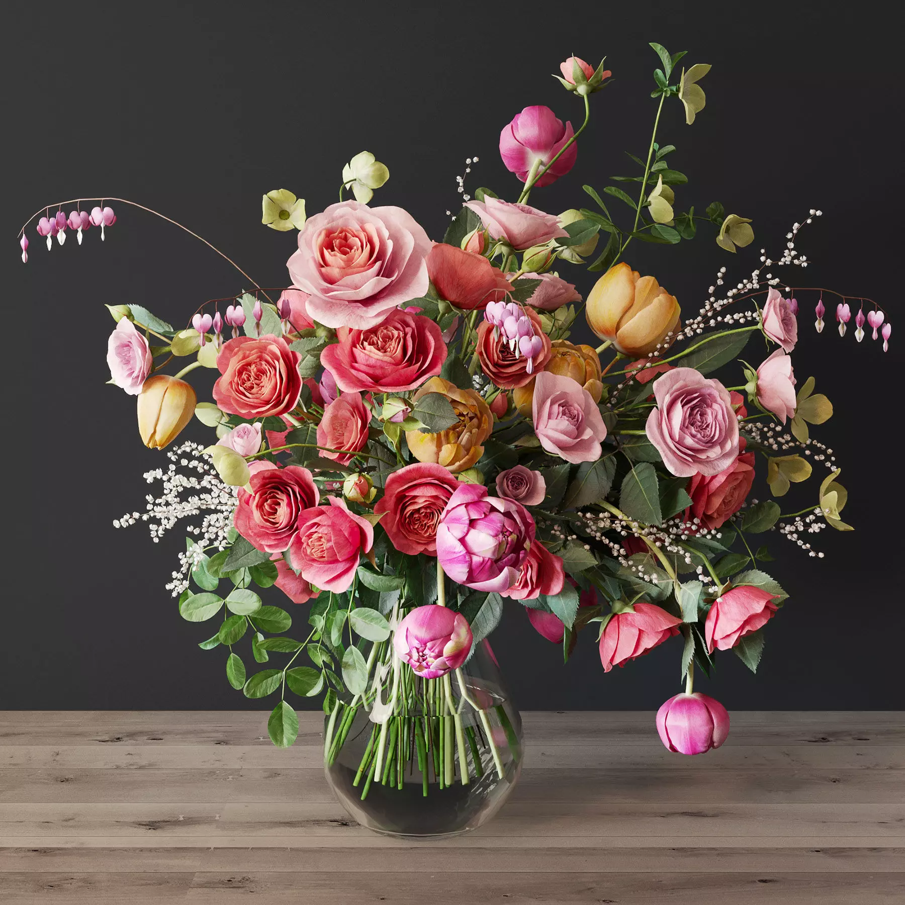 Bouquet of roses 3D model