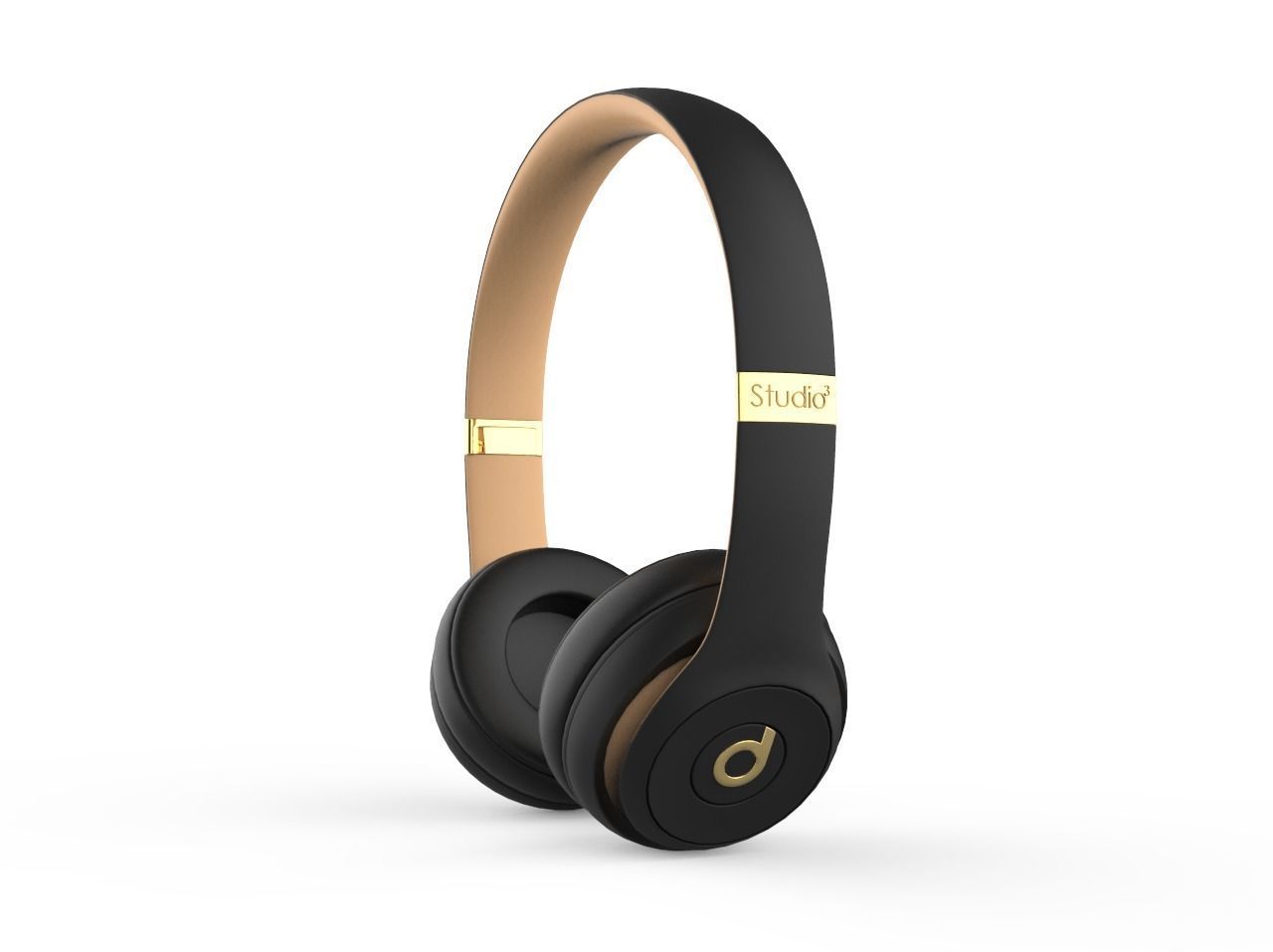 Beats Gold - Black 3D model_1