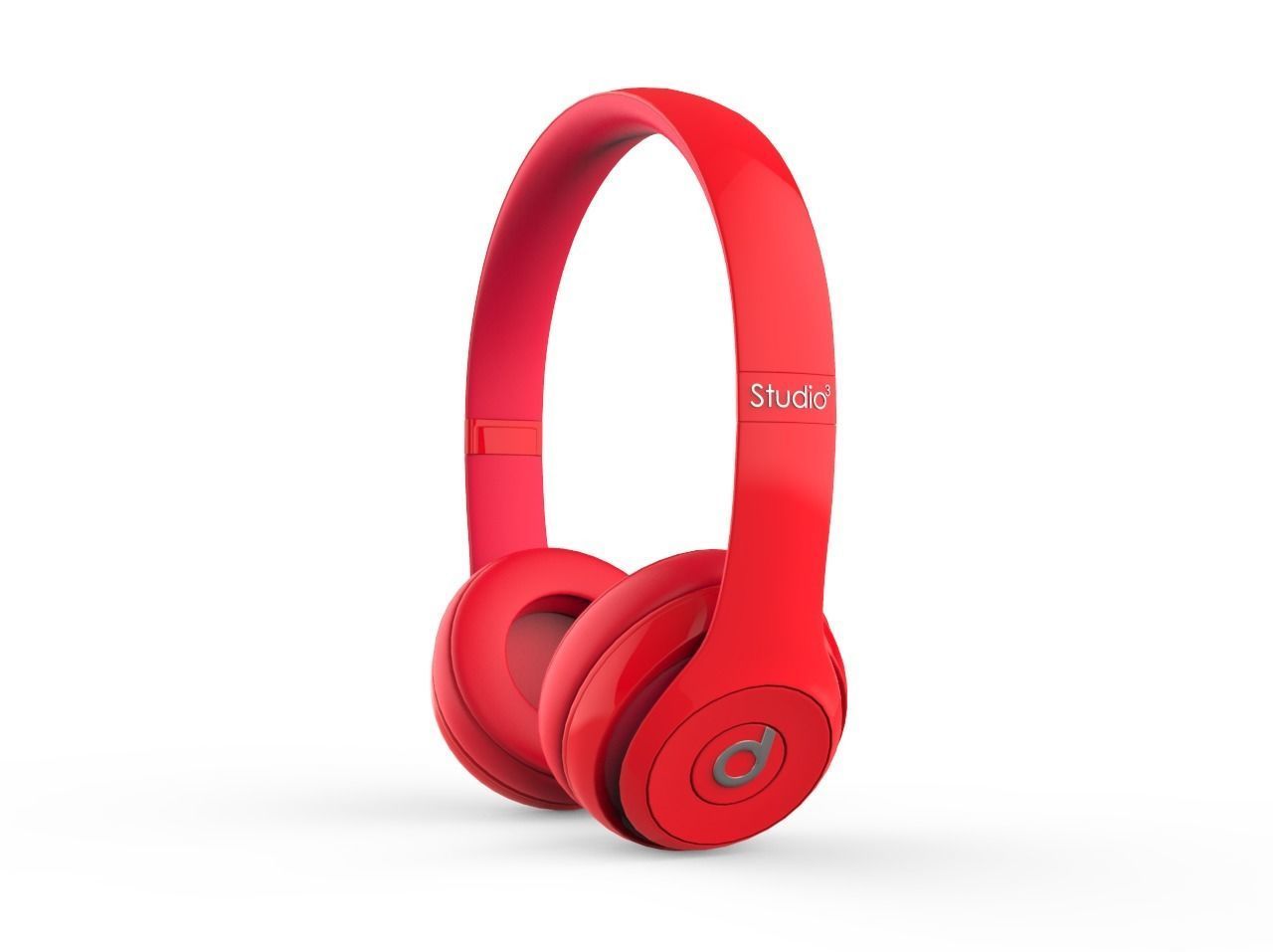 Beats Red 3D model_1
