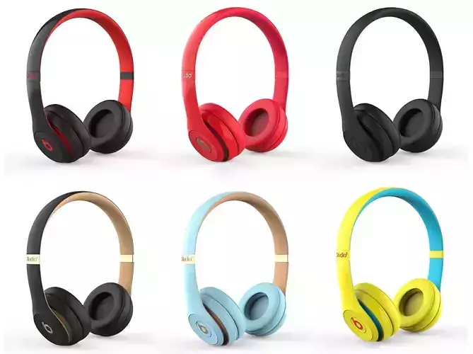 Headphone Beats - 6 different models 3D model