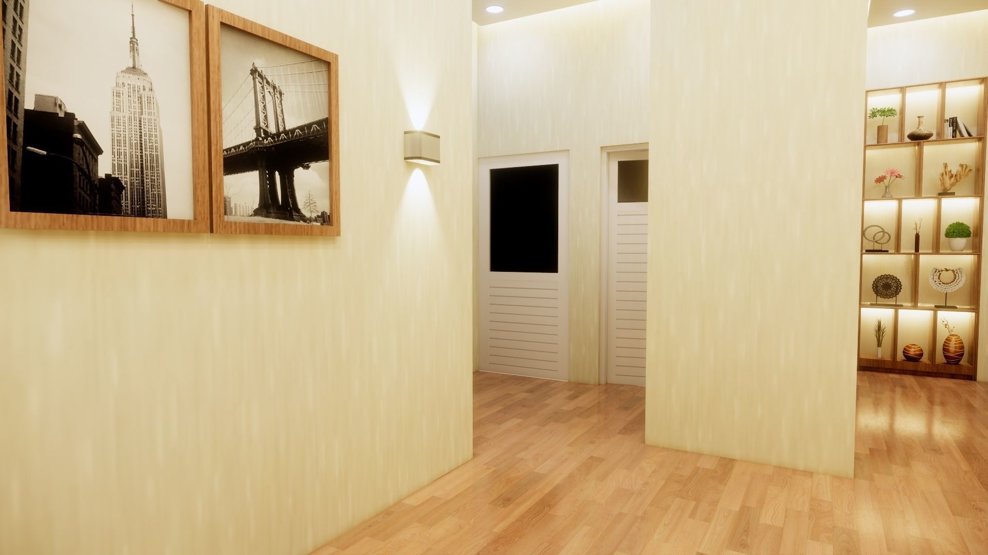 Modern Office Room 3D model_4