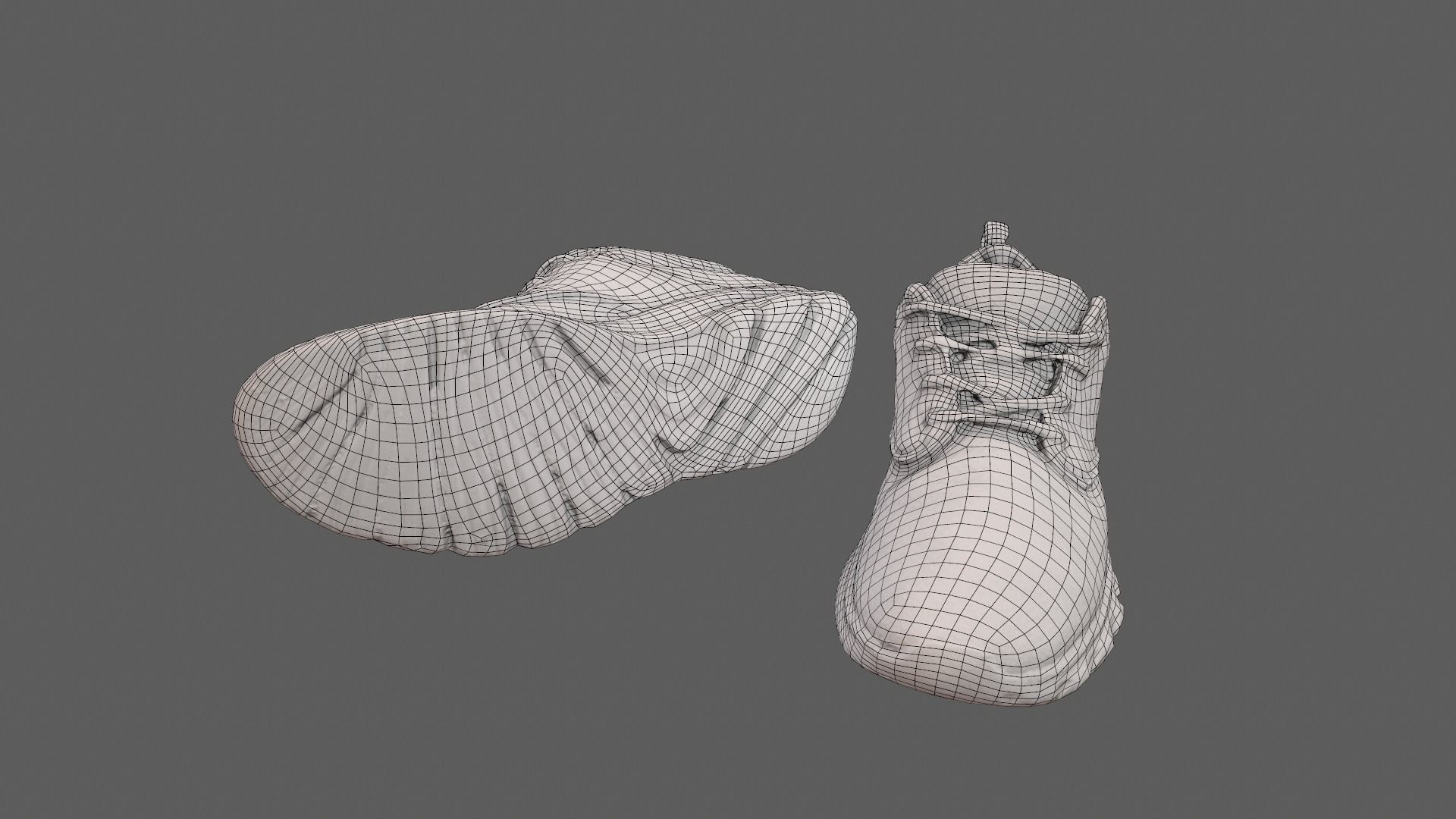 Sneakers Low-poly 3D model_8