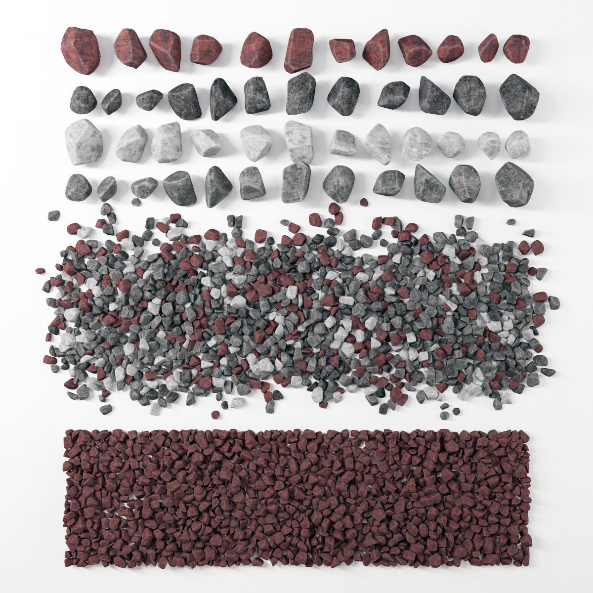 Rock stone splinter n3 3D model_3