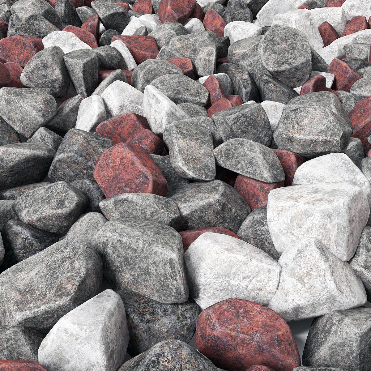 Rock stone splinter n3 3D model_2