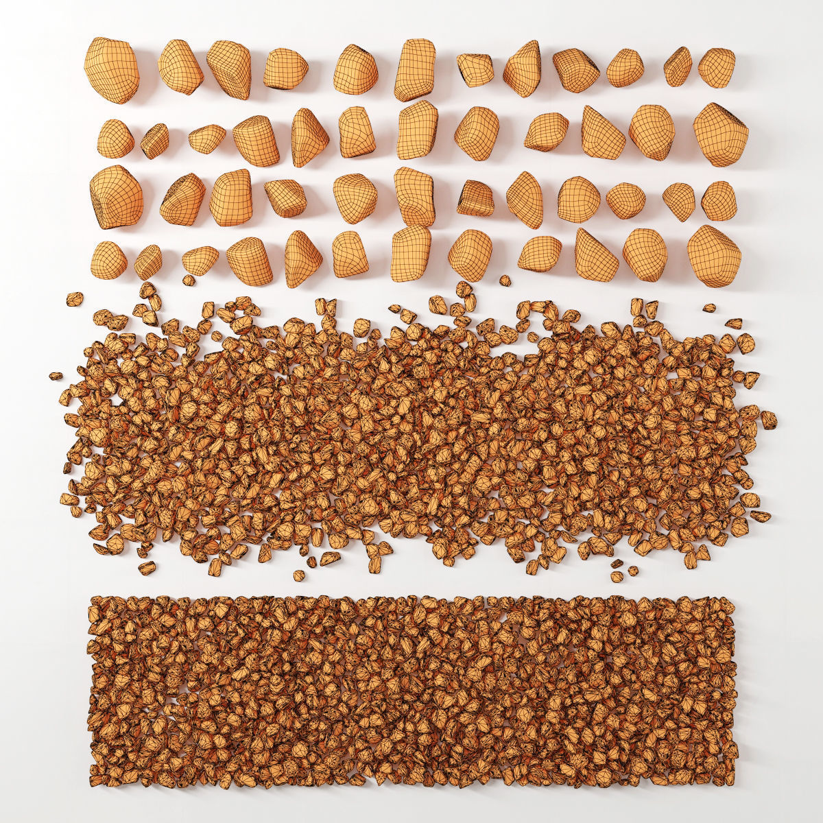 Rock stone splinter n3 3D model_5