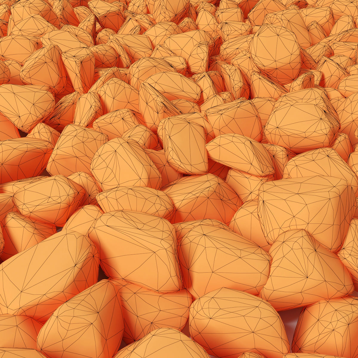 Rock stone splinter n3 3D model_6