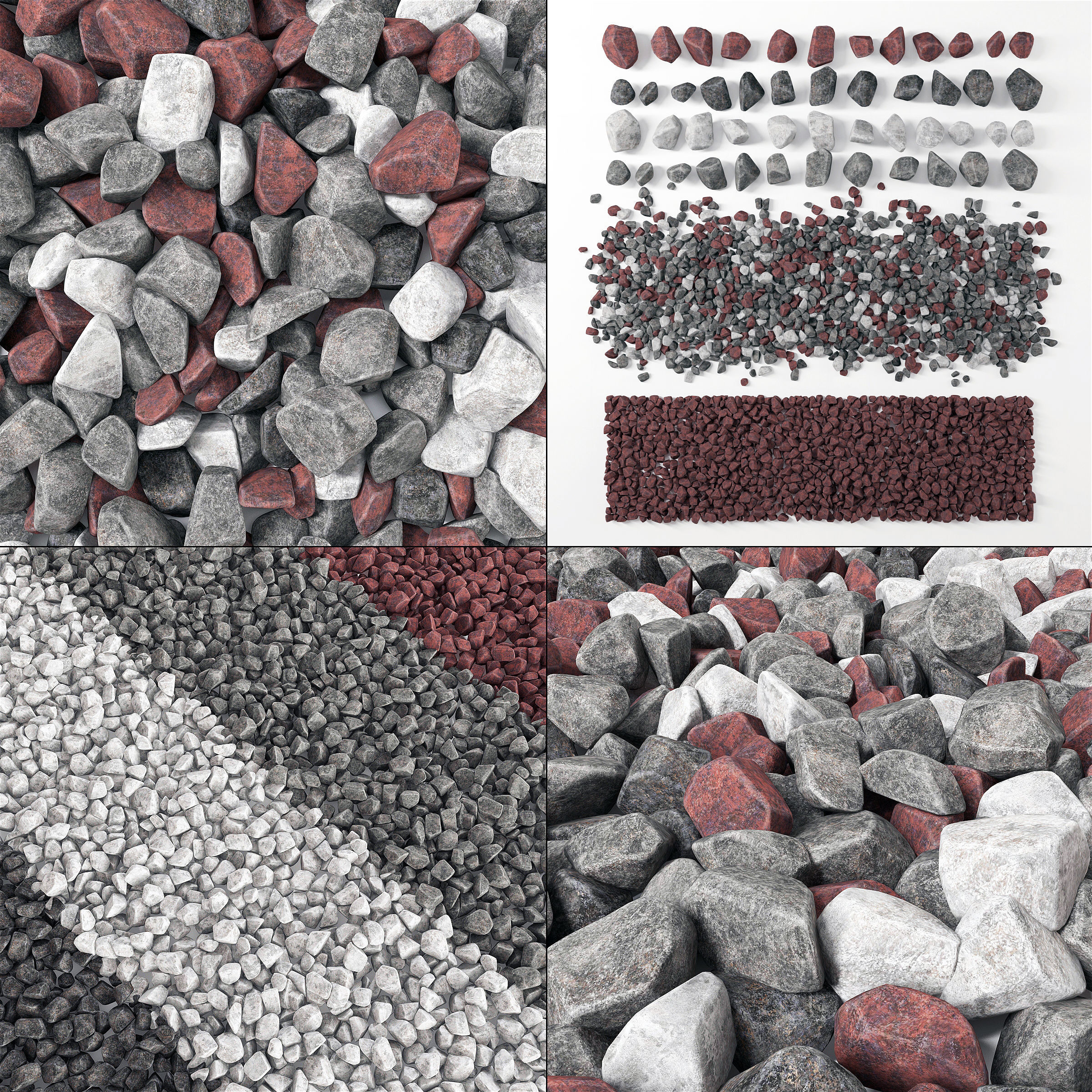 Rock stone splinter n3 3D model_1