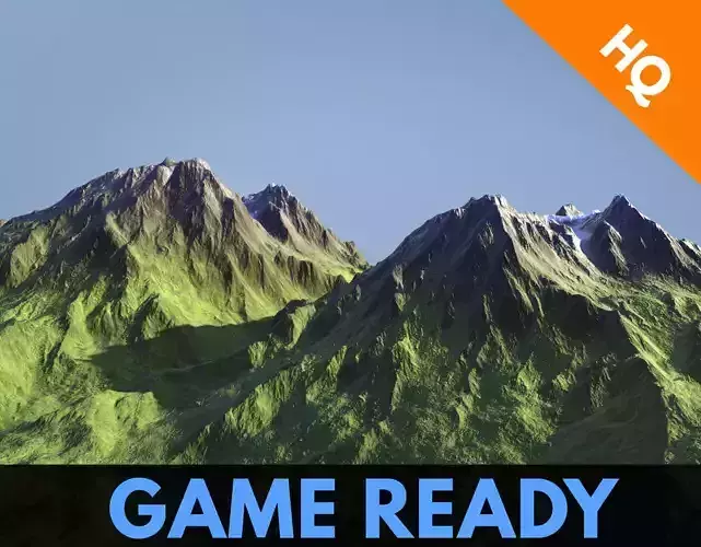 Game Ready Modular Mountain Model  Cliff  Rocks  PBR  Unity  02 Low-poly 3D model