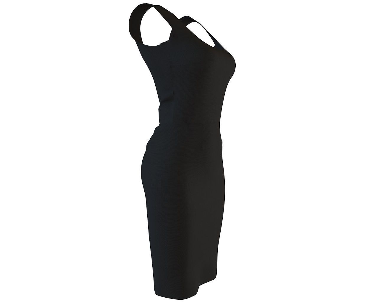 Stylish Designer Women Bodycon Formal dress 3D 3D model 3D model_6