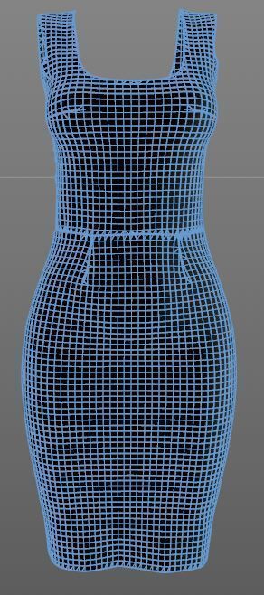 Stylish Designer Women Bodycon Formal dress 3D 3D model 3D model_11