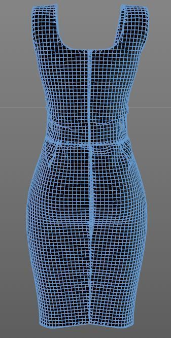 Stylish Designer Women Bodycon Formal dress 3D 3D model 3D model_12