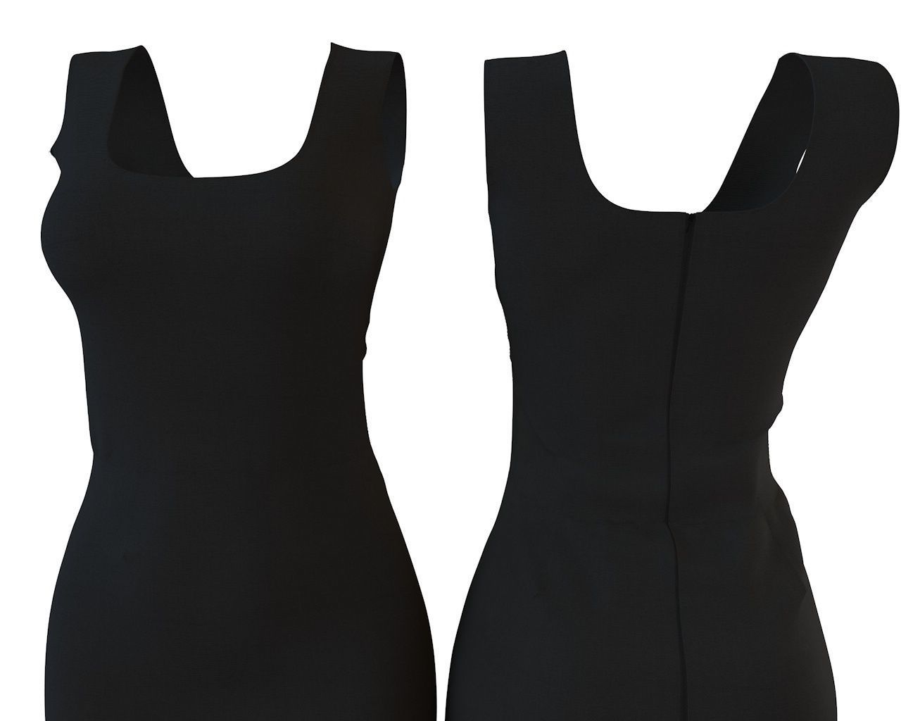 Stylish Designer Women Bodycon Formal dress 3D 3D model 3D model_2