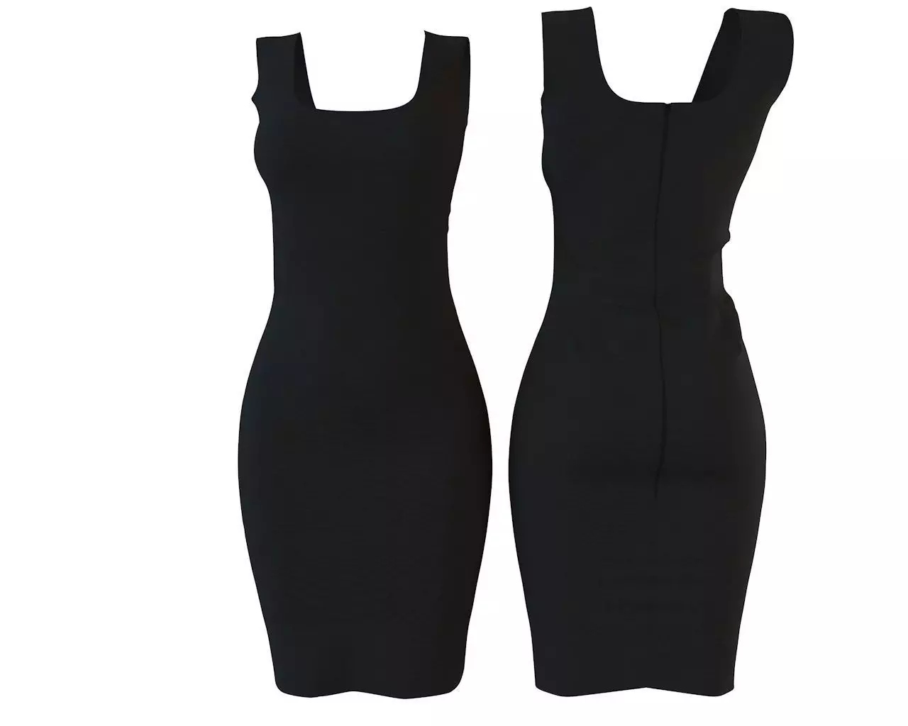 Stylish Designer Women Bodycon Formal dress 3D 3D model 3D model_0