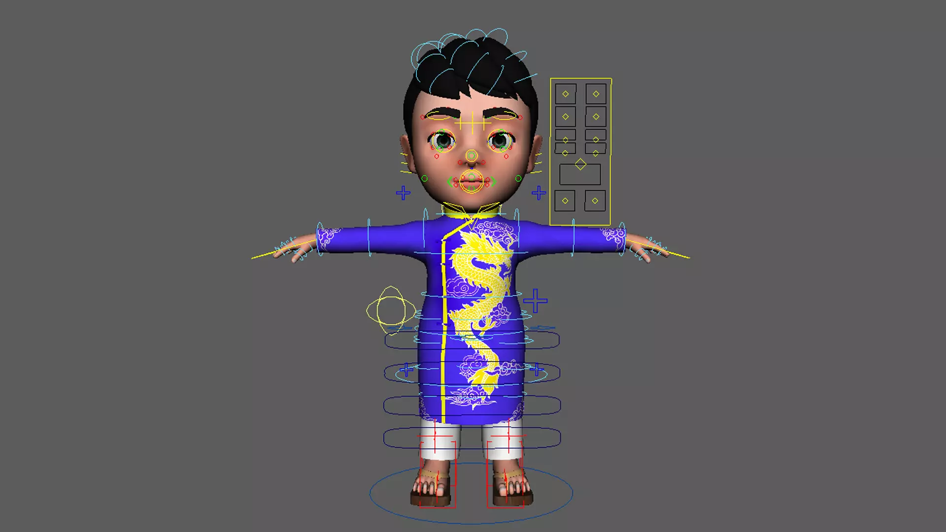 Asset - Cartoons - Character - Baby - Boy - Indian - Rig 3D model