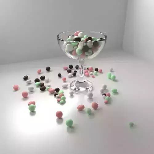 Chocolate Drop in Bowl 3D model