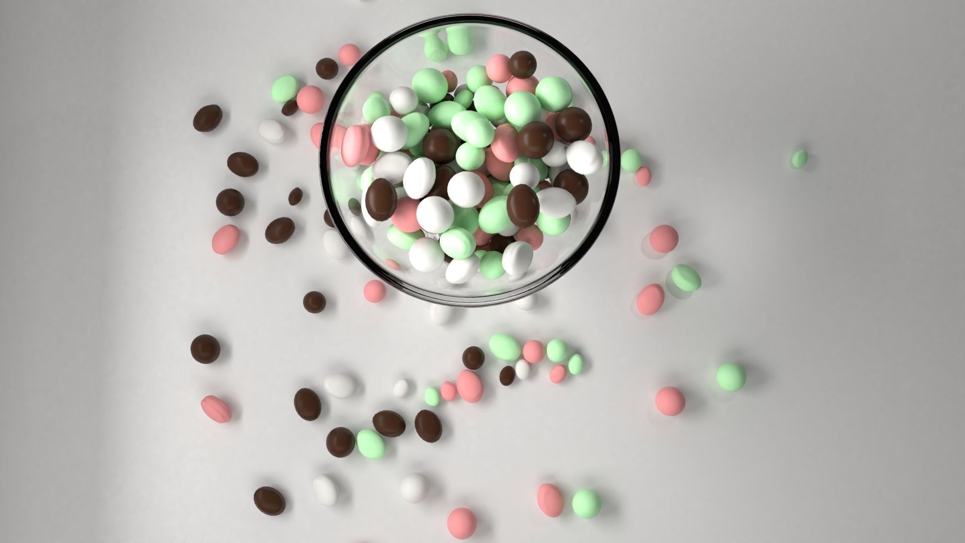 Chocolate Drop in Bowl 3D model_2