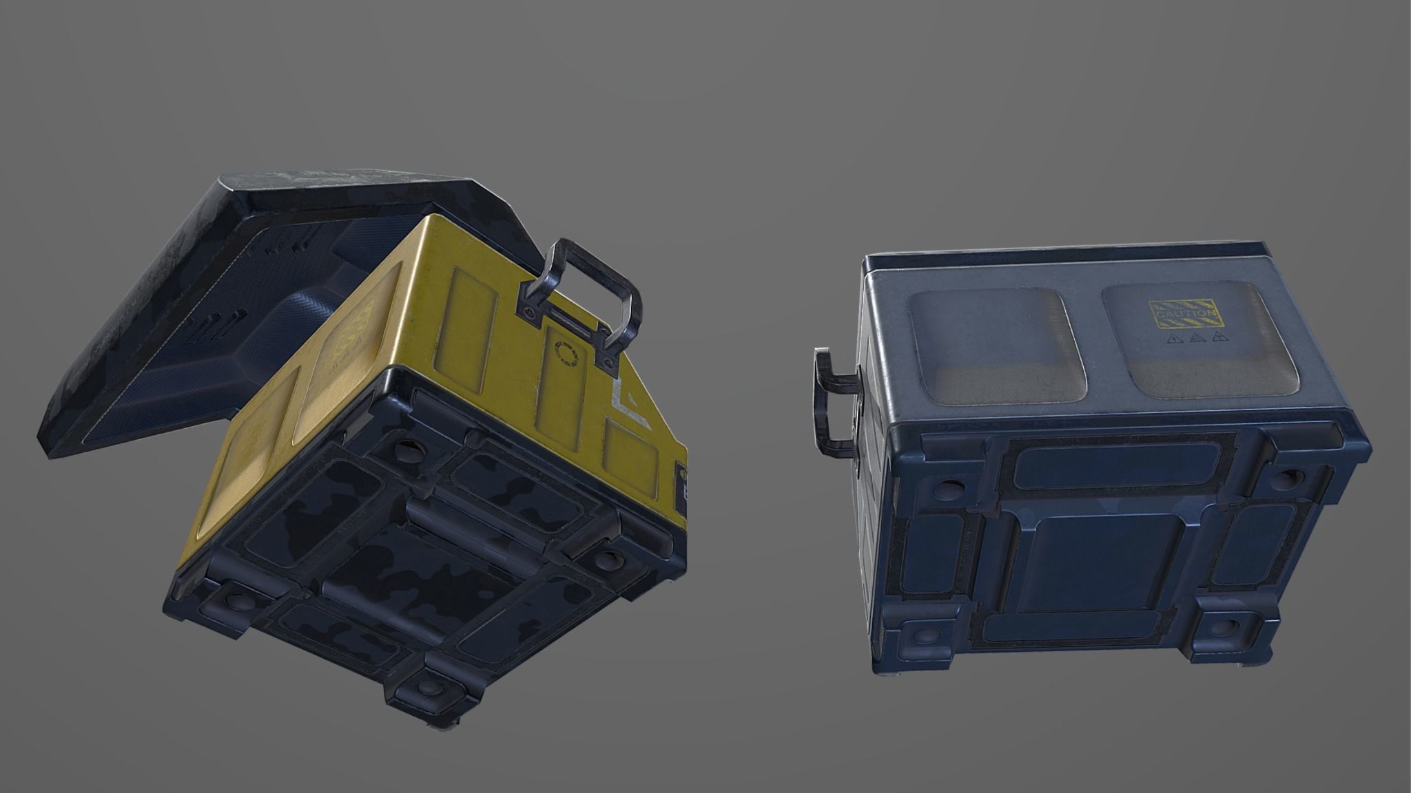 Sci-fi Loot Crate PBR low-poly Game Prop Low-poly 3D model_3