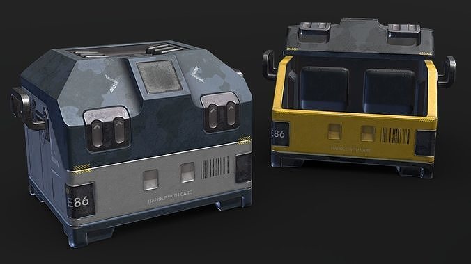 Sci-fi Loot Crate PBR low-poly Game Prop Low-poly 3D model
