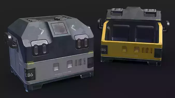 Sci-fi Loot Crate PBR low-poly Game Prop Low-poly 3D model