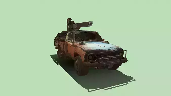 TruckMachineGun old truck with gun