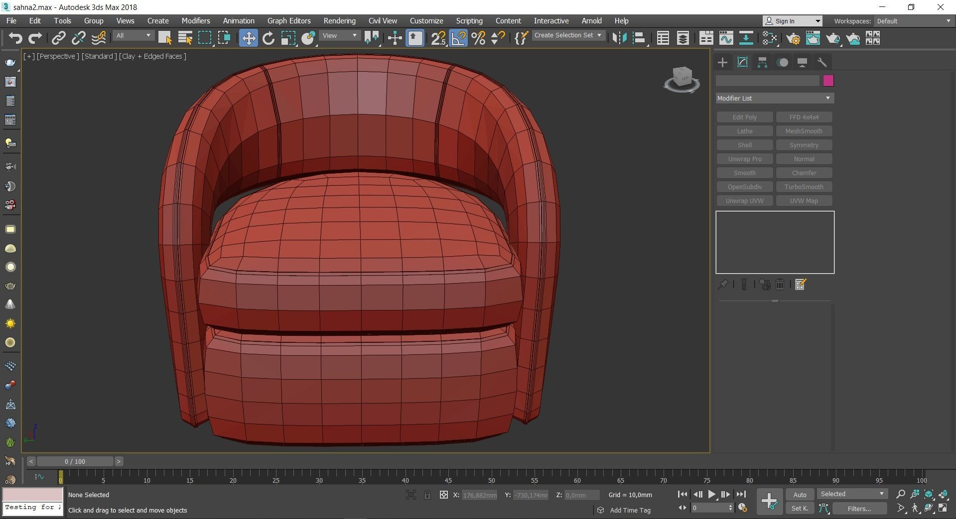 Interlude Home Targa Swivel Chair 3d model Low-poly 3D model_3