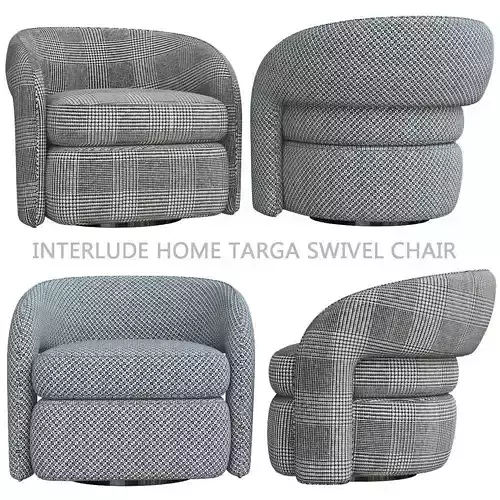 Interlude Home Targa Swivel Chair 3d model