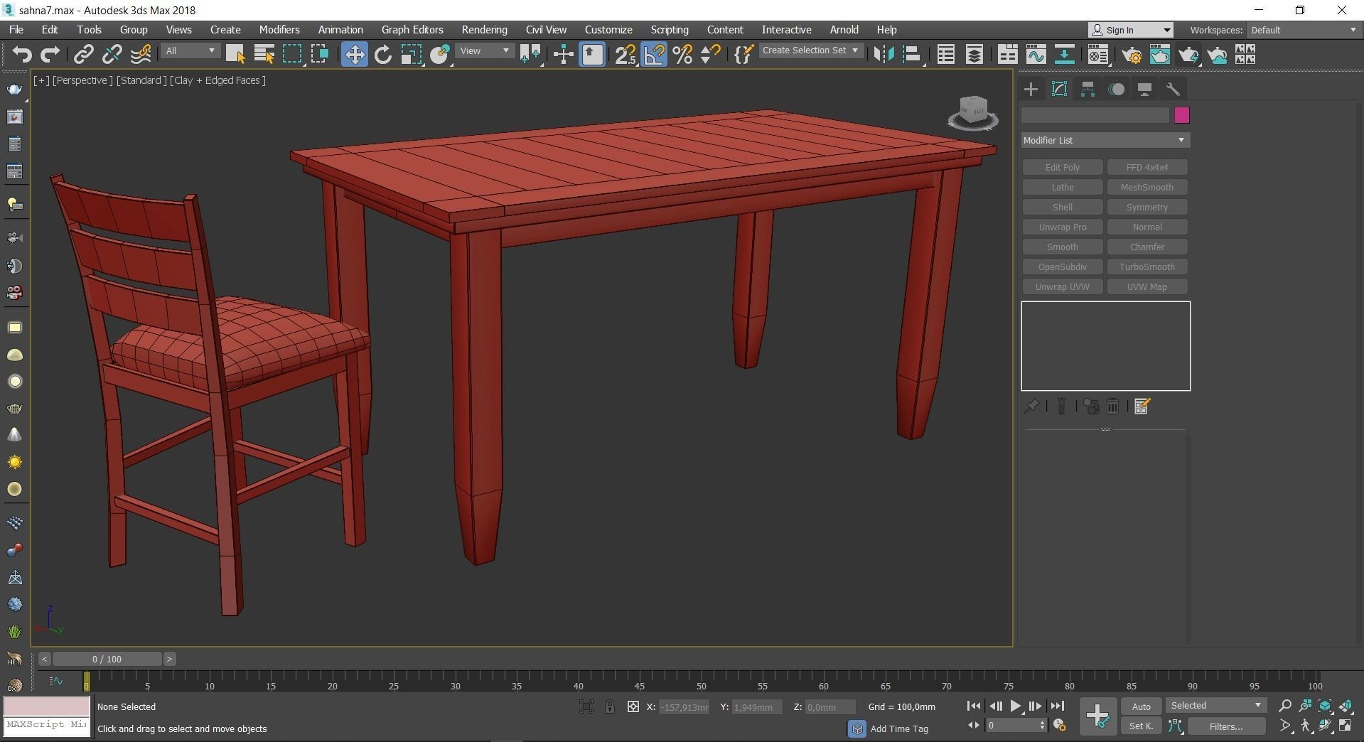 Crown Mark Kingston Dining Bench 3d model Low-poly 3D model_2
