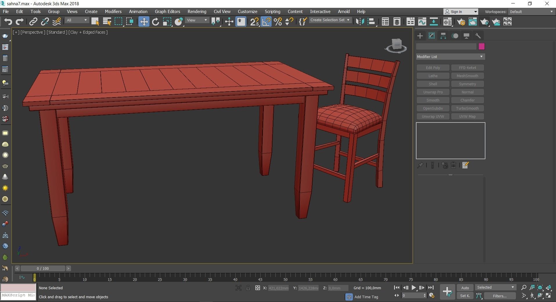 Crown Mark Kingston Dining Bench 3d model Low-poly 3D model_3
