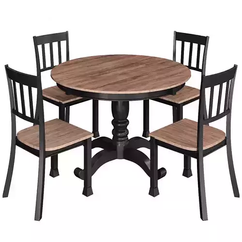 Hekman Homestead Round Pedestal Dining Table 3d model