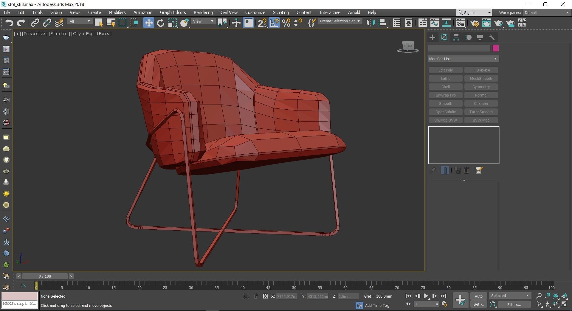Stanley Accent Armchair 3d model Low-poly 3D model_2
