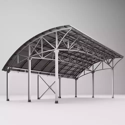 Metall carport 1 3D model