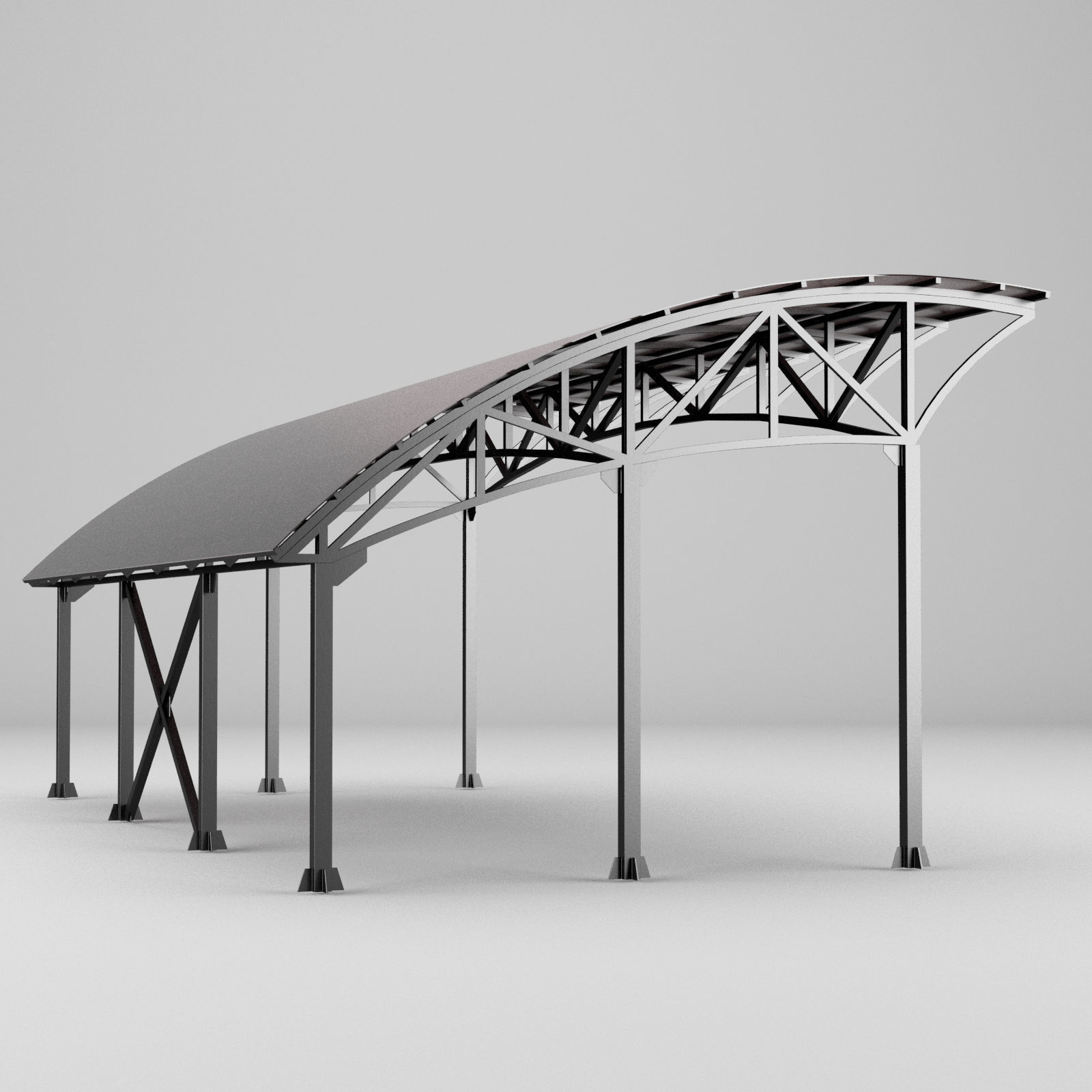 Metall carport 1 3D model_15
