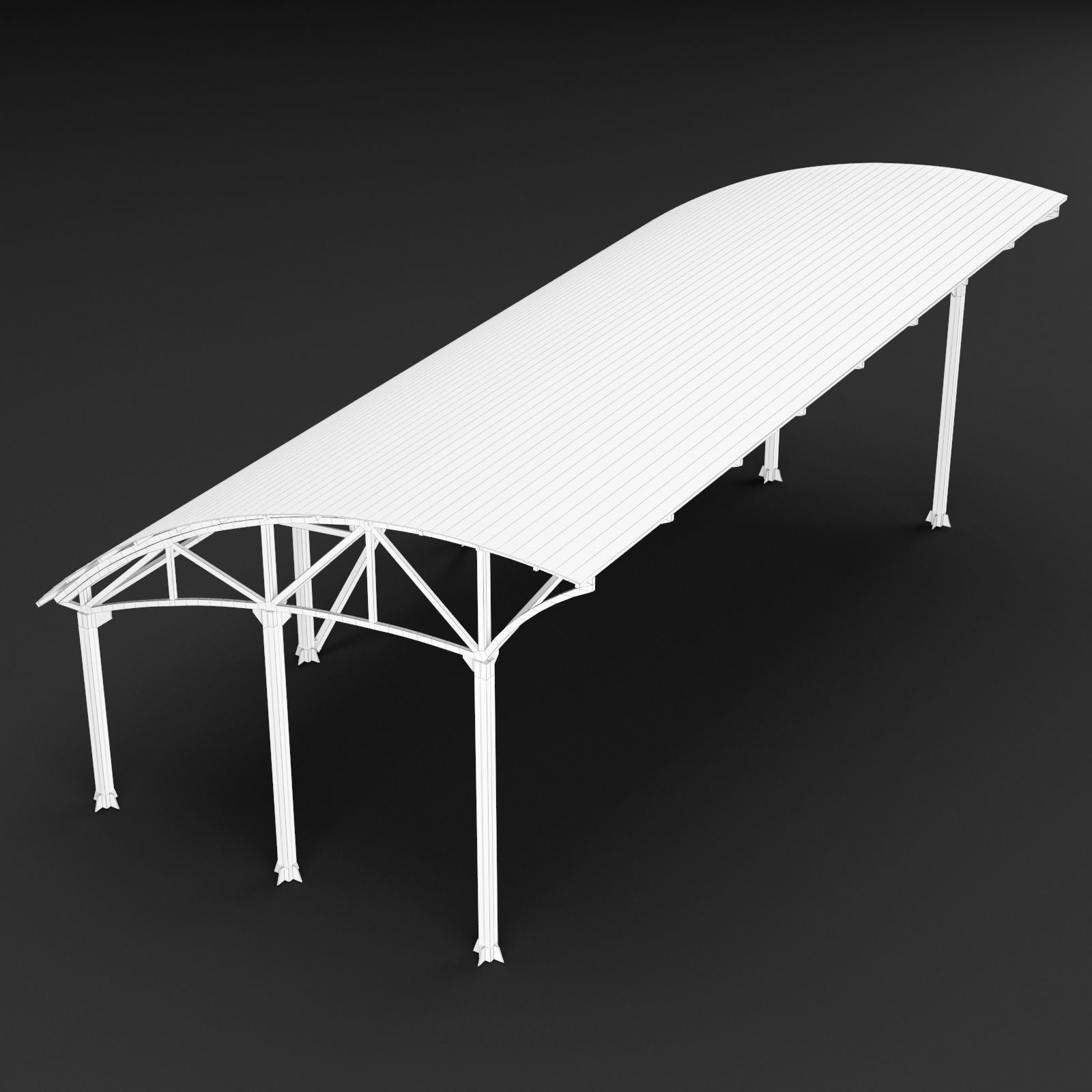 Metall carport 1 3D model_14