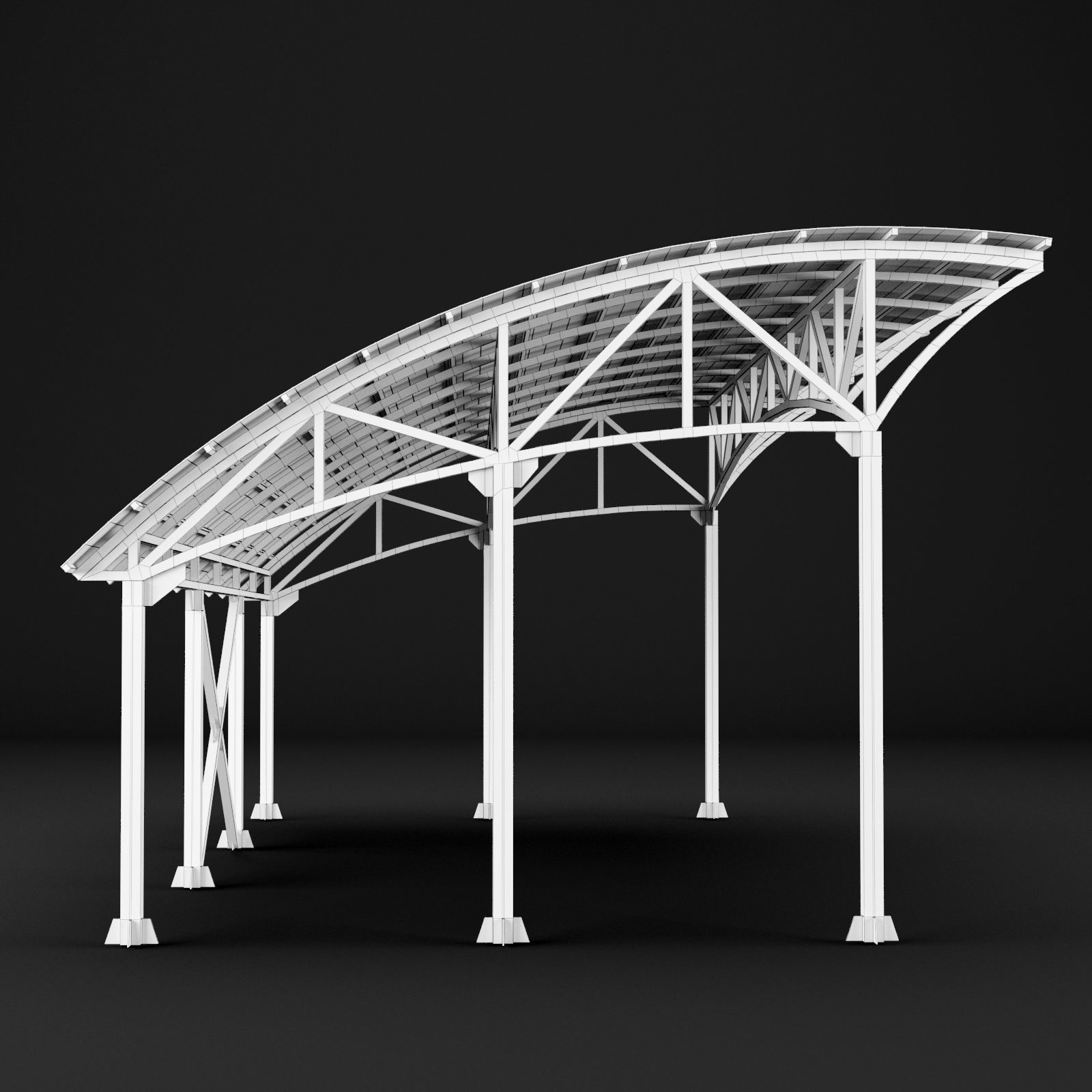 Metall carport 1 3D model_12